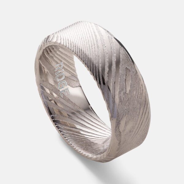8mm Beveled Ring Set